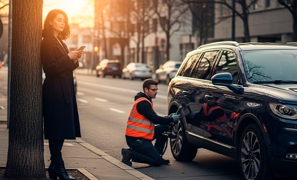 Asistencia 24hrs de Lincoln te auxilia si la llanta de tu vehículo sufre de alguna ponchadura
