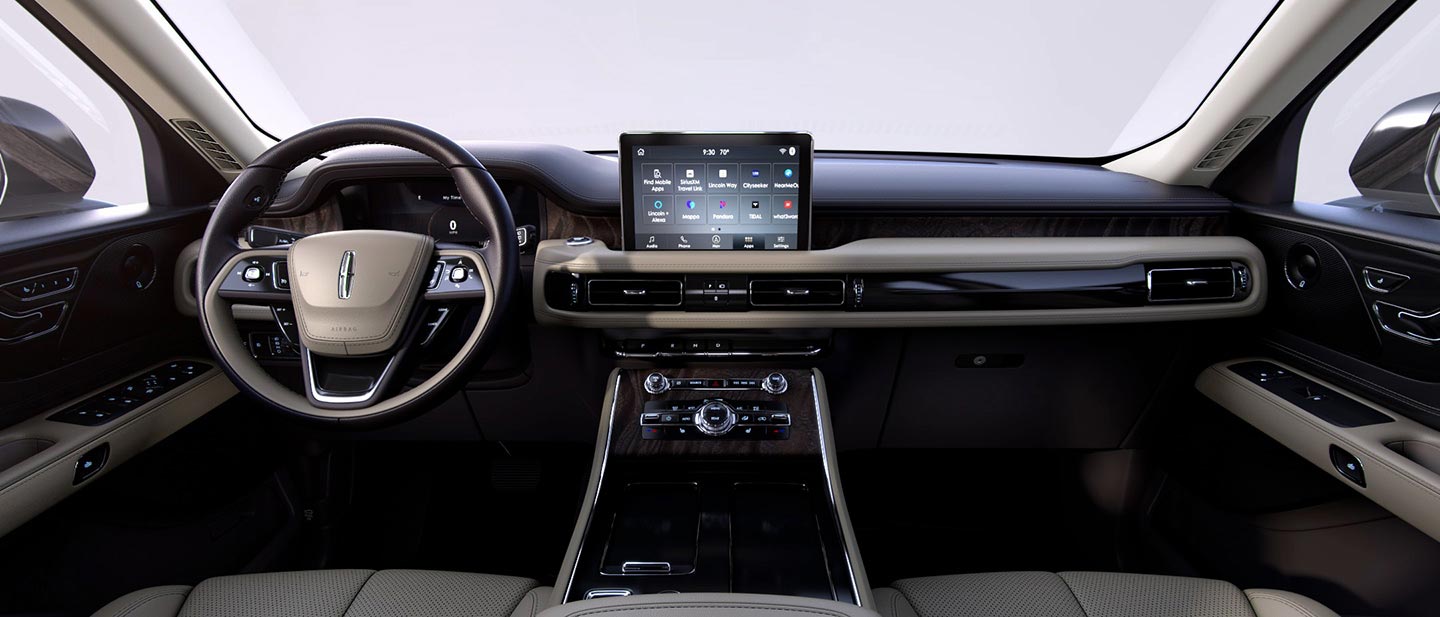 Vista 360° interior de Lincoln Aviator 2023